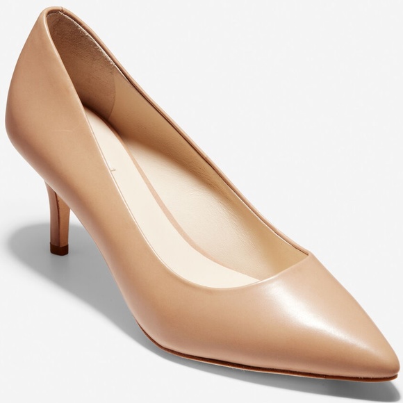 Cole Haan Shoes - Cole Haan Vesta Nude Leather Pumps Heels Beige Dress Shoes 8.5